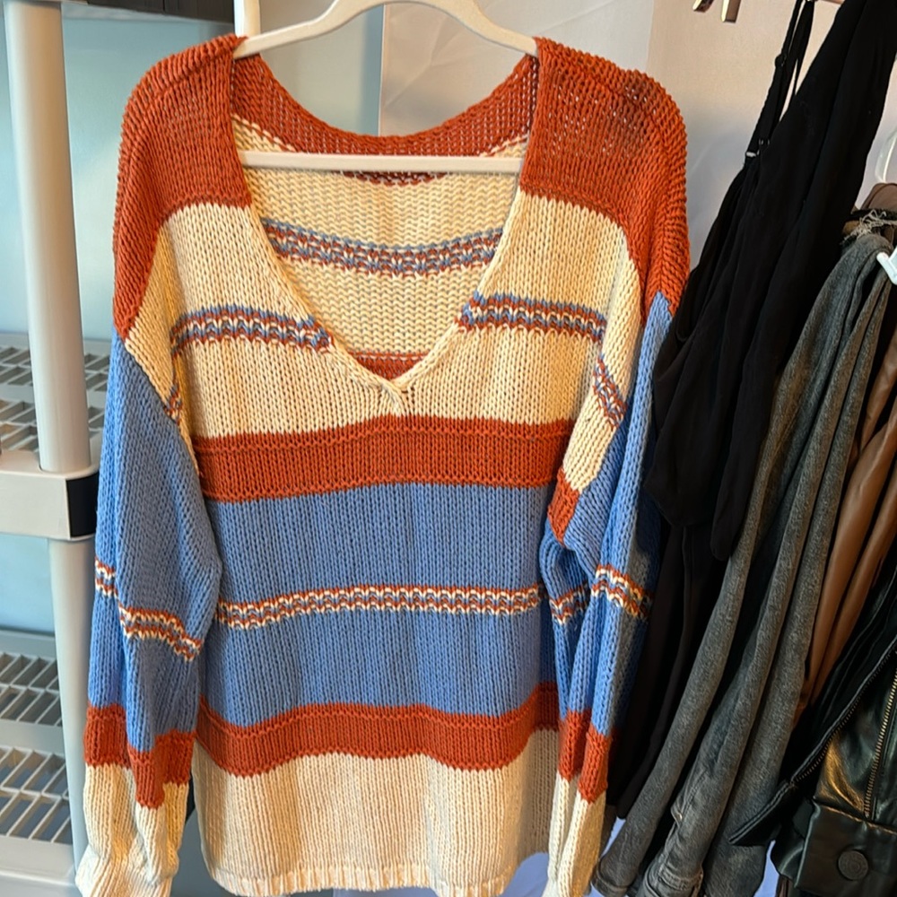 Stripe Fall Amazon Chunky Sweater